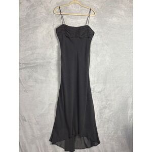 Vintage Laundry by Shelli Segal Polka Dot Maxi Dress Black White Size 10